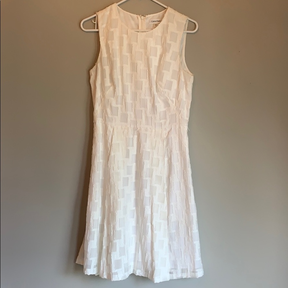 White Calvin Klein dress